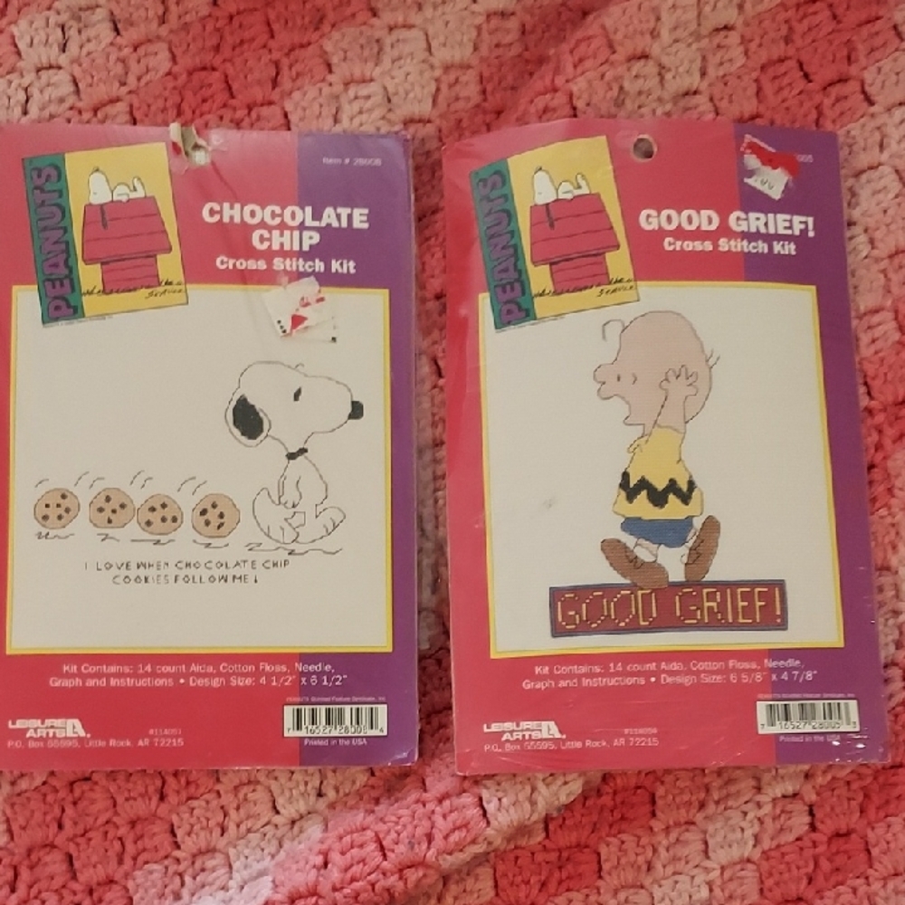 Peanuts Cross Stitch Kits - Snoopy and Charlie Brown